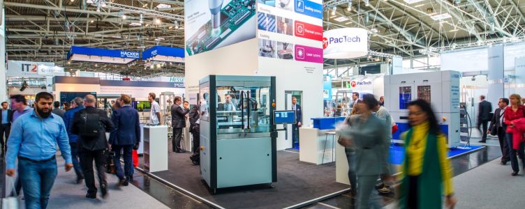 Exhibition stand of Plasmatreat GmbH at the productronica