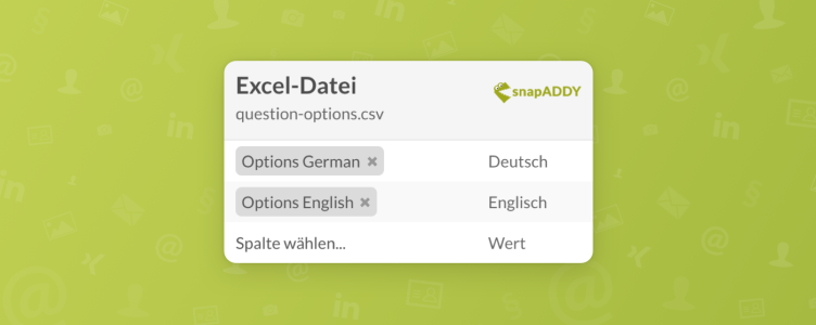 Excel Import im Dashboard des snapADDY VisitReport