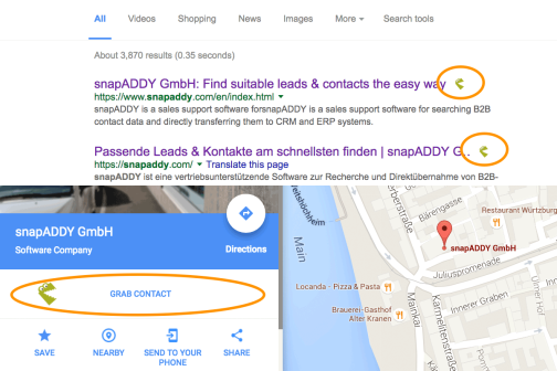 snapADDY Grabber: extract company information from google maps