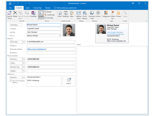 Microsoft Outlook: Save contacts to your Outlook Address Book