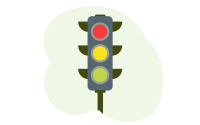 Traffic light graphic indicates duplicates in the CRM system.