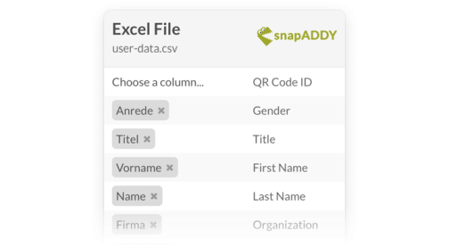 snapADDY VisitReport: various import possibilities for existing customers