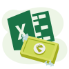 Icono Excel con jabón SnapADDY
